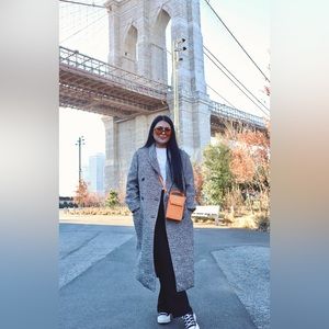 Mango Black and White Coat